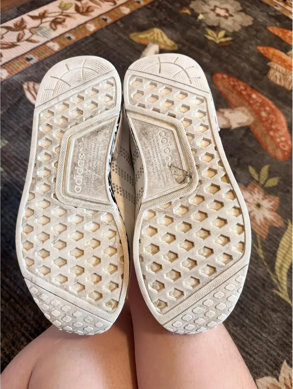 Adidas NMD R1 White Rhinestone Sneakers Women’s Size 10 Casual Athletic Shoes